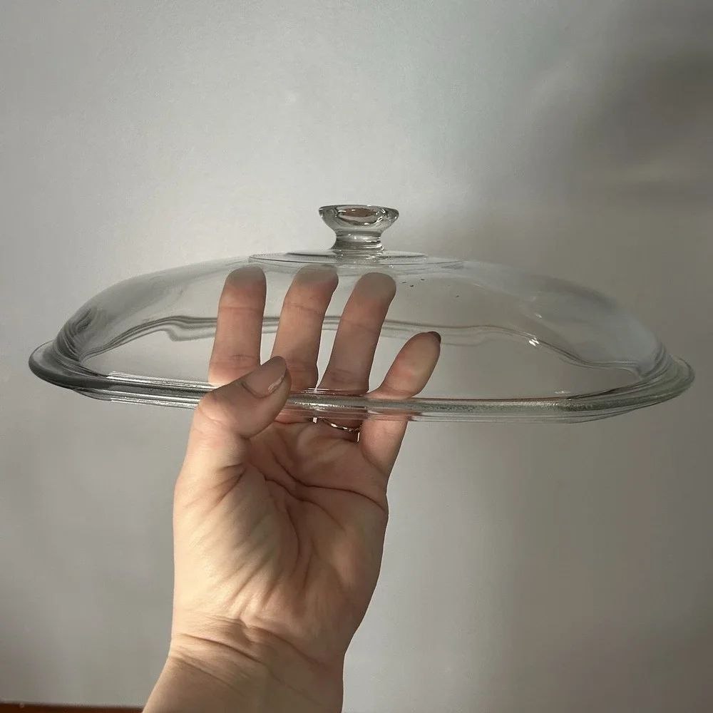 Pyrex Oval Domed Replacement Lid Clear‎ 11.25 Inch x 8.75 Inch